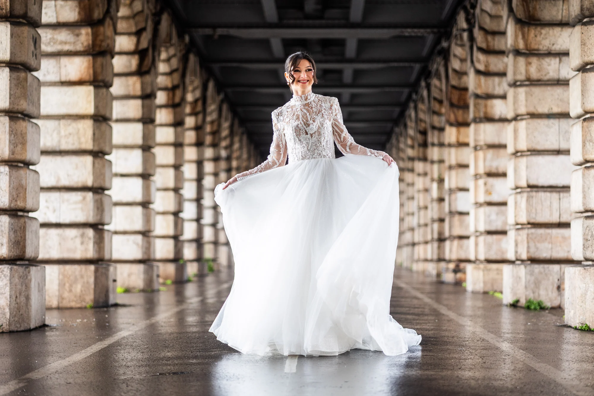 La mariée sous le pont