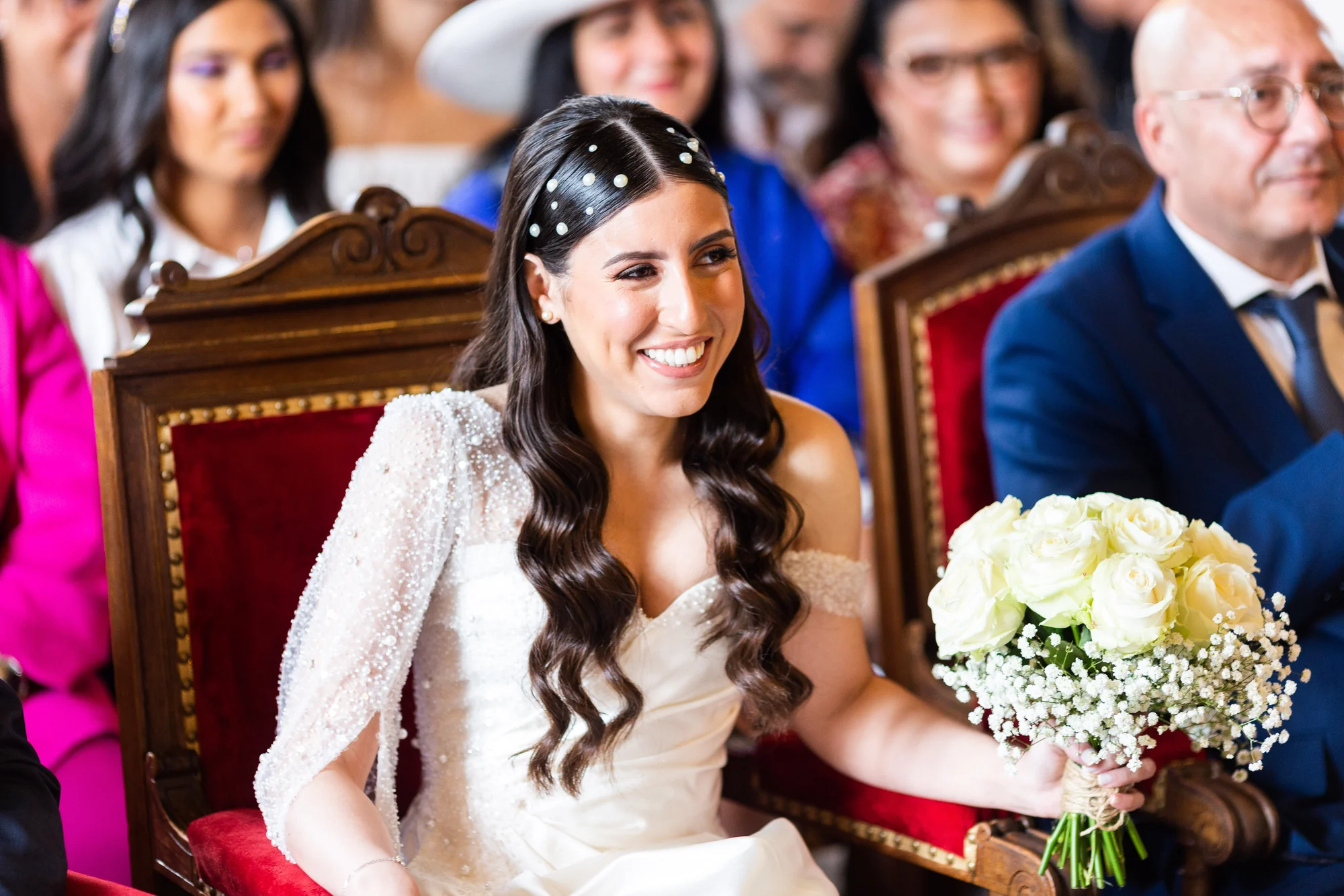 Le sourire de la mariée