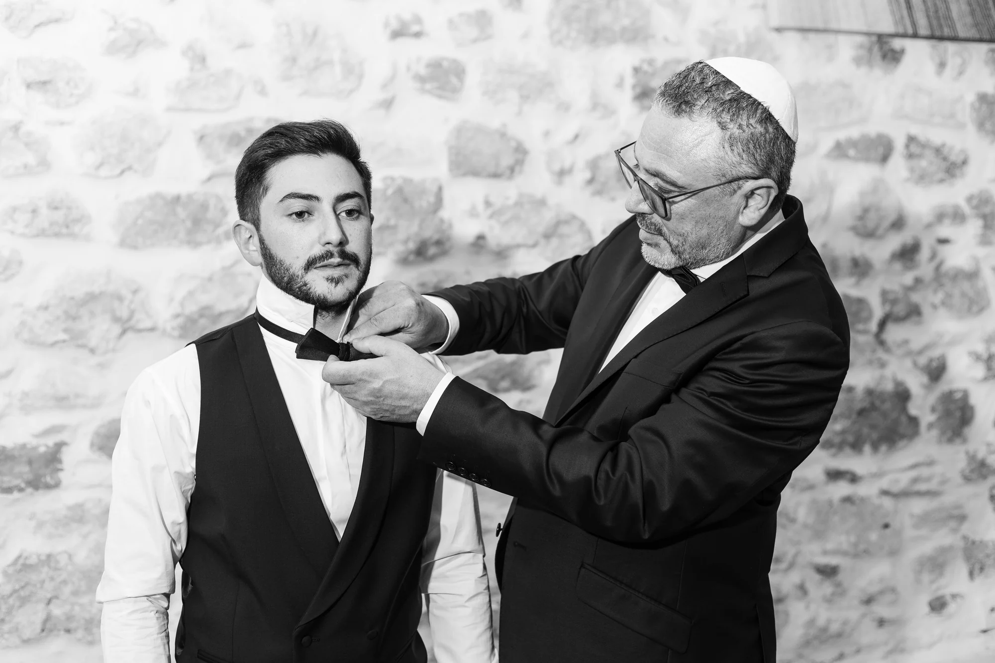 Le nœud papillon, en noir et blanc